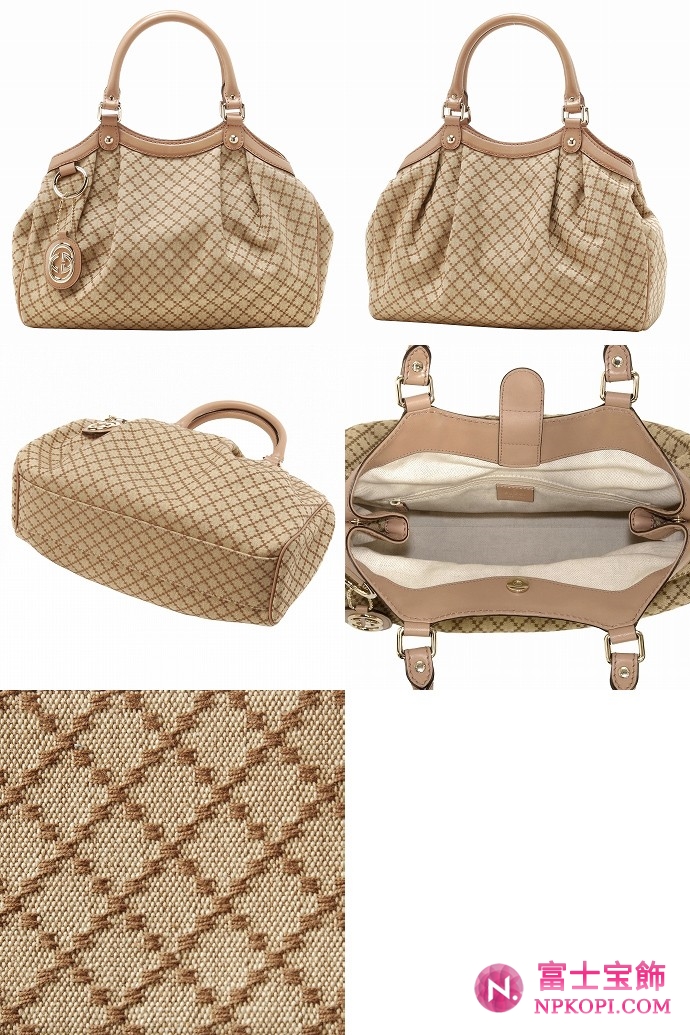 GUCCI/グッチ SUKEYディアマンテ柄Gチャーム付きミディアムトートバッグ 211944 FAGEG 8594 